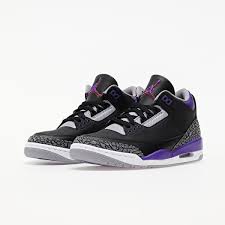Jordan 3 Black Court Purple