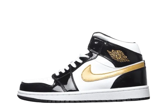 AIR JORDAN 1 MID Black Metallic Gold