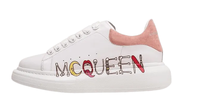 Alexander McQueen White/Pink Oversized Sneaker